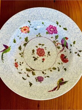 Set of 4 Vtg 1930s Crown Staffordshire Bird of Paradise Bone China Soup Bowls UK